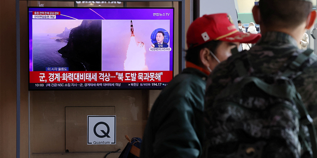 South Korea's Joint Chiefs of Staff said at least one missile landed less than 40 miles from the South Korean city of Sokcho on the east coast and 104 miles from Ulleung, where air raid warnings had sounded.