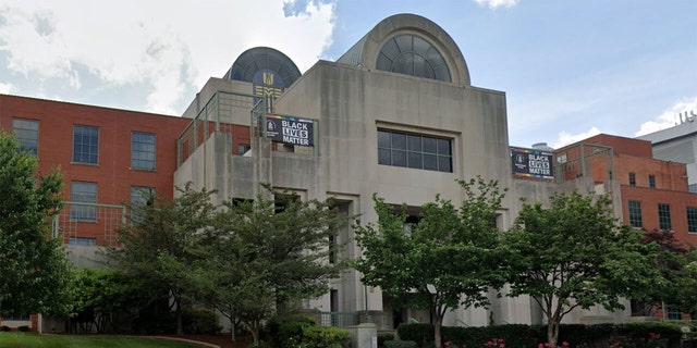 A Black Lives Matter flag adorns the headquarters of the Louisville, Kentucky-based Presbyterian Church USA, which has lost approximately 700,000 members since 2012.