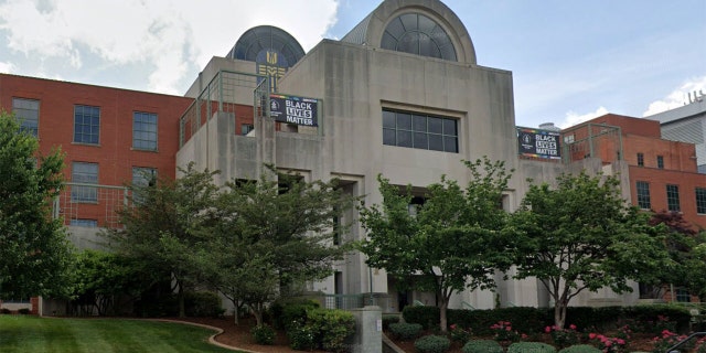 A Black Lives Matter flag adorns the headquarters of the Louisville, Kentucky-based Presbyterian Church USA, which has lost approximately 700,000 members since 2012.