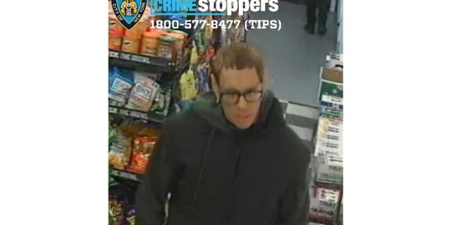 The perpetrator is seen in surveillance camera footage