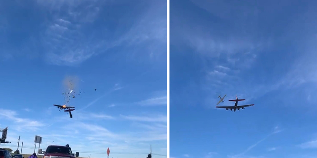 Dallas Airshow Disaster Caught On Video As Planes Collide In Mid-air ...