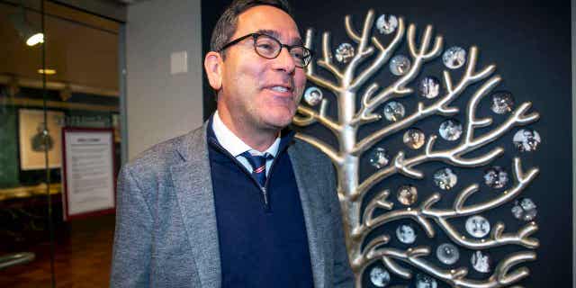 Gavriel Rosenfeld, president of the Center for Jewish History, speaks in New York on Nov. 29, 2022. The center is launching a project offering DNA testing kits for free to Holocaust survivors and their children.