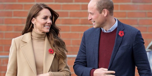 Kate Middleton and Prince William arrive at "The Street" community hub in Scarborough, England. 