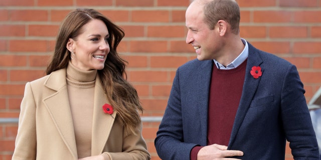 Kate Middleton and Prince William arrive at "The Street" community hub in Scarborough, England. 