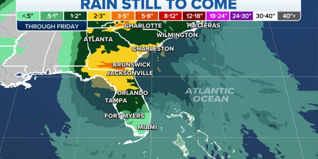 Rain still to come for Florida through Friday