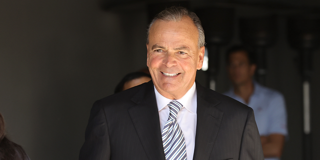 Los Angeles Mayor's candidate Rick J. Caruso speaks at the Emerson College forum in October.