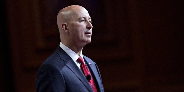Pete Ricketts, governor of Nebraska, speaks during the SelectUSA Investment Summit in National Harbor, Maryland, US, on Thursday, June 21, 2018.