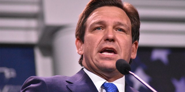 Gov. Ron DeSantis of Florida delivers remarks during the Republican Jewish Coalition Annual Leadership Meeting in Las Vegas, Saturday, Nov. 19, 2022. 