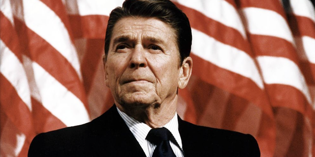 President Ronald Reagan in 1982. He said of the Holocaust in a speech in Oct. 1988, "We must make sure that from now until the end of days all humankind stares this evil in the face, that all humankind knows what this evil looks like and how it came to be."