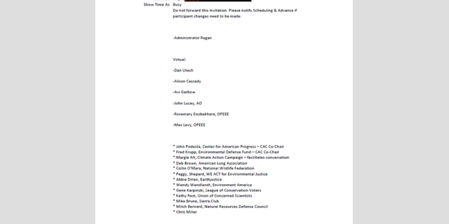 On April 30, shortly after taking office, Regan met with multiple leaders of green groups, including CAP, EDF, LCV and NRDC.