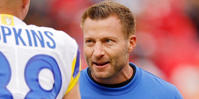 Rams' Sean McVay accidentally hit in jaw by own player: 'It was a good  shot' | Fox News