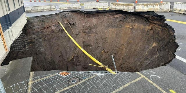 The sinkhole first appeared in June 2021. 