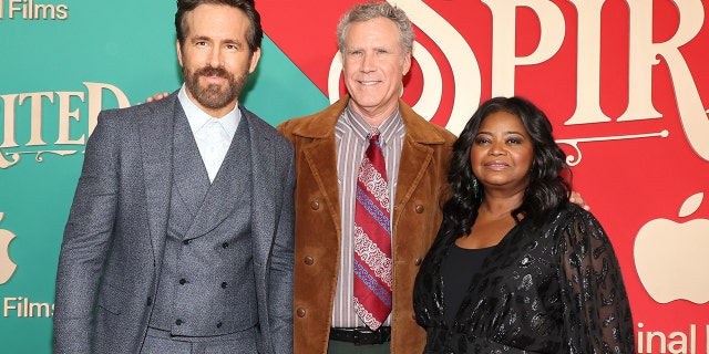 "Spirited," which stars, from left, Ryan Reynolds, Will Ferrell and Octavia Spencer, is a twist on "A Christmas Carol," this time told from the Ghost of Christmas Present's point of view.