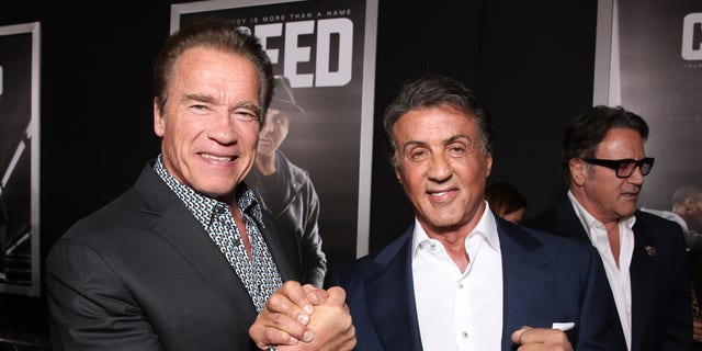 Arnold Schwarzenegger (L) and Sylvester Stallone have remained friends for decades.