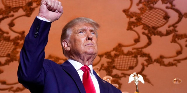 Former President Trump after announcing a third run for president at Mar-a-Lago in Palm Beach, Florida, Nov. 15, 2022.