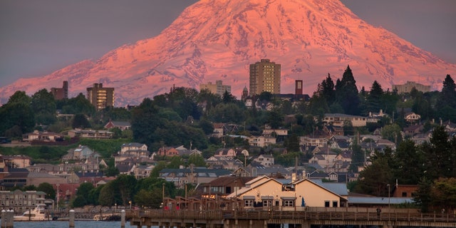 Skyline of Tacoma, Washington.