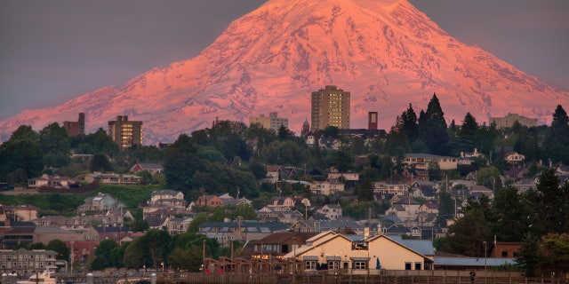 Skyline of Tacoma, Washington.