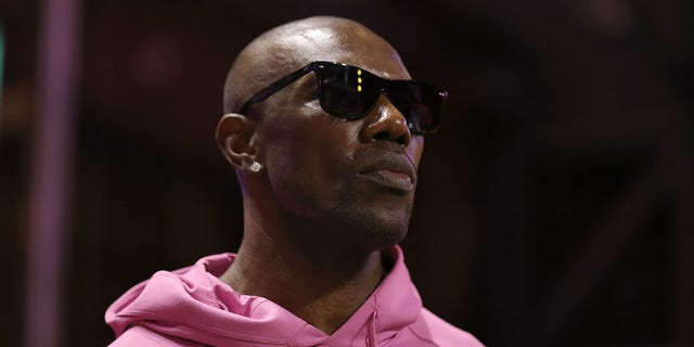 ATLANTA, GEORGIA - JUNE 11: Terrell Owens looks on in the second half during the Fan Controlled Football Season v2.0 - Championship between the Zappers and Bored Ape FC on June 11, 2022 in Atlanta, Georgia. 