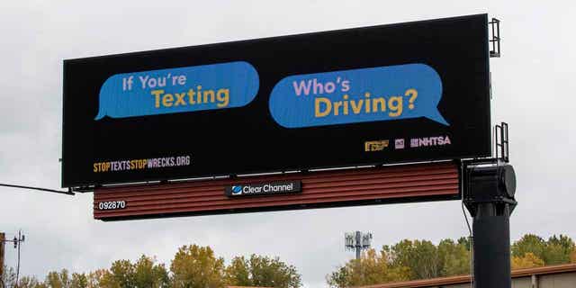 An anti-texting and driving billboard located in Vadnais Heights, Minnesota. Ohio recently passed a bill that is cracking down on distracting driving.