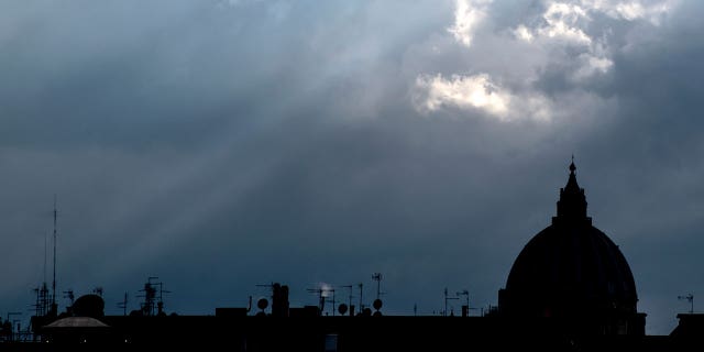Photo: Viewed Nov. 20, 2020, showing the skyline of Rome and the Vatican St. Peter's Church.