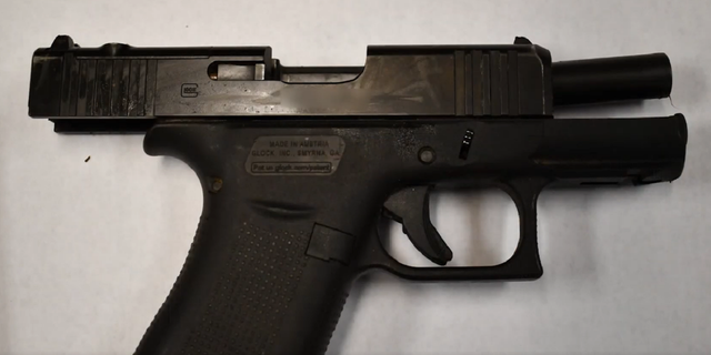 The pistol that Oklahoma City Police say they recovered following the shooting involving Timothy Johnson.