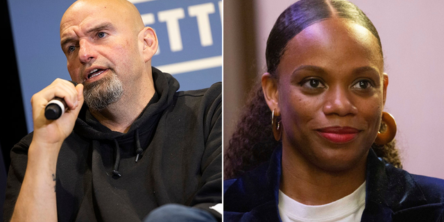 John Fetterman (L) and Summer Lee (R).