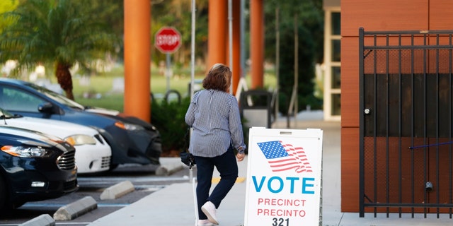 Hillsborough County residents cast their voting ballots at the C. Blythe Andrews, Jr. Public Library polling precinct on November 8, 2022 in Tampa, United States.