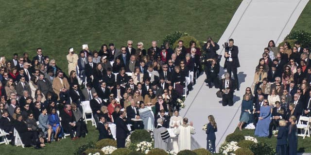 President Joe Biden's granddaughter Naomi Biden and Peter Neal are married on the South Lawn of the White House, Saturday, Nov. 19, 2022.