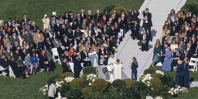 President Joe Biden's granddaughter Naomi Biden and Peter Neal are married on the South Lawn of the White House, Saturday, Nov. 19, 2022.