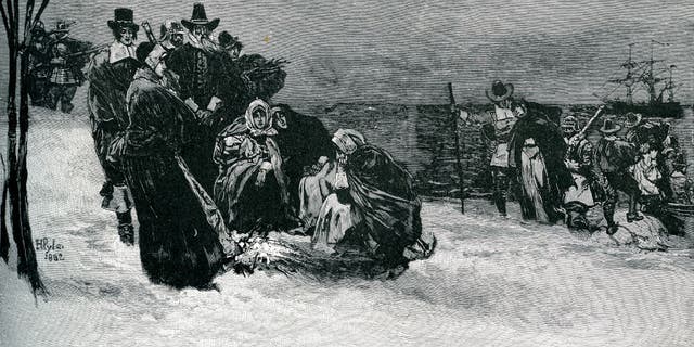 The Pilgrims land in Plymouth