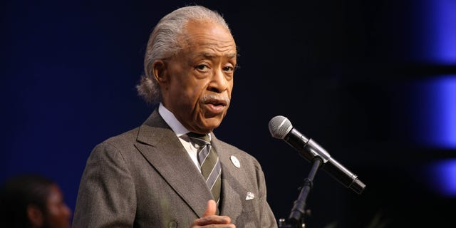 Rev. Al Sharpton delivers a sermon during Sunday Chapel at Howard University's Cramton Auditorium Oct. 9, 2022, in Washington, D.C. 