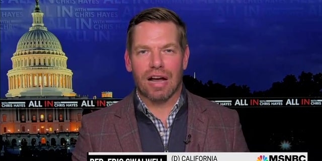 Rep. Swalwell said Republicans seem 'more comfortable' with 'violence' than 'voting' in an MSNBC interview.