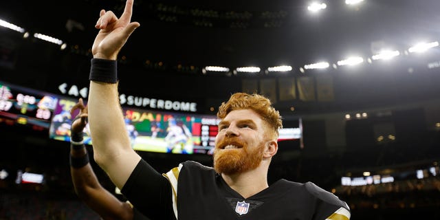 Andy Dalton of the New Orleans Saints walks off the field after defeating the Los Angeles Rams at Caesars Superdome on Nov. 20, 2022, in New Orleans.