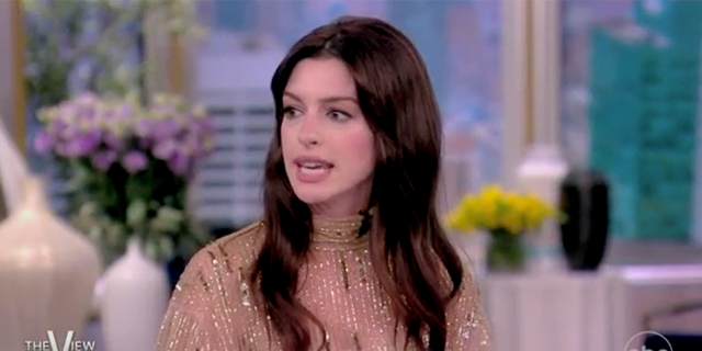 During the latest episode of "The View," Anne Hathaway claimed that "abortion can be another word for mercy."