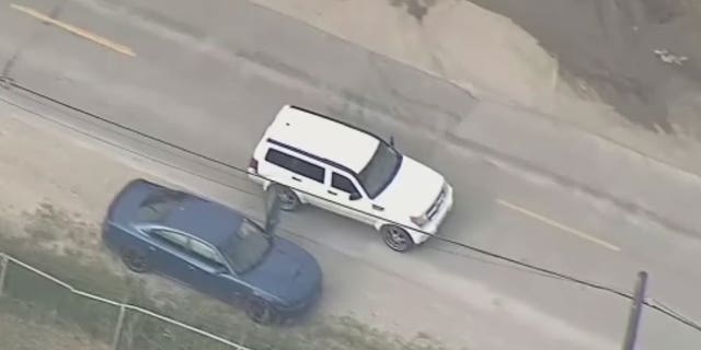 A look at the suspect vehicles from the police chase with a baby on board in Dallas, Texas. 