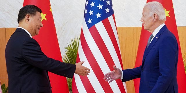 U.S. President Joe Biden meets with Chinese President Xi Jinping on the sidelines of the G20 leaders' summit in Bali, Indonesia, November 14, 2022.  