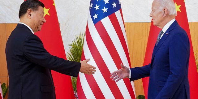 President Biden meets with Chinese President Xi Jinping on the sidelines of the G20 leaders' summit in Bali, Indonesia, Nov. 14, 2022.