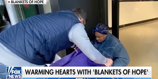 Blankets of Hope works to give blankets to the homeless in need. 