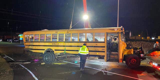 16 students were injured in the wreck.