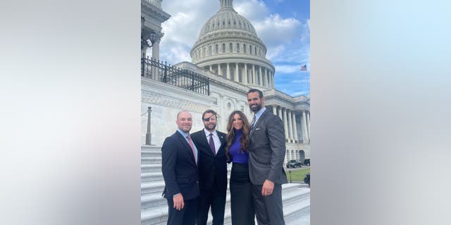 Marcus and Amber Capone with Rep. Dan Crenshaw on Capitol Hill. 