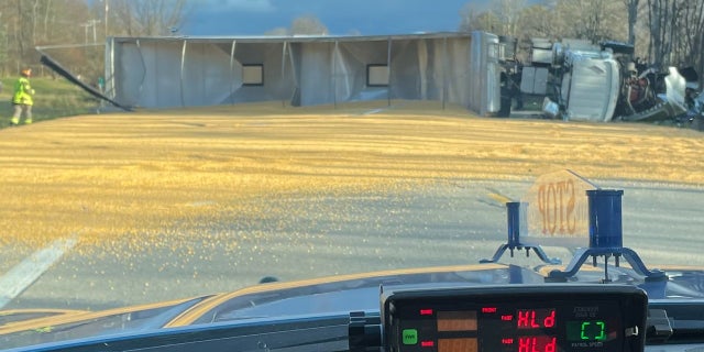 A truck hauling 80,000 pounds of corn struck and killed the driver of an SUV and resulted in corn being spilled onto the road last week.