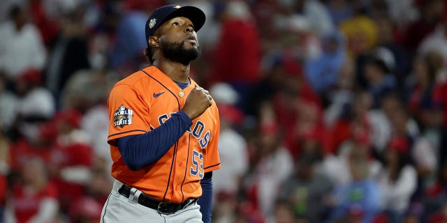 Astros pull Cristian Javier from start despite World Series history on the line 2 Cristian Javier #53 of the Houston Astros reacts after the end of the fifth inning against the Philadelphia Phillies in Game Four of the 2022 World Series at Citizens Bank Park on November 02, 2022, in Philadelphia, Pennsylvania.