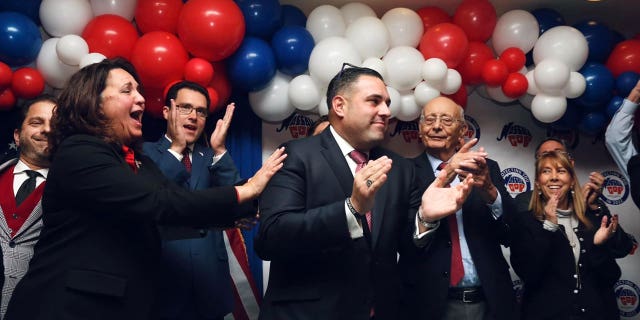 Republican candidate Anthony D'Esposito on Election Night. 