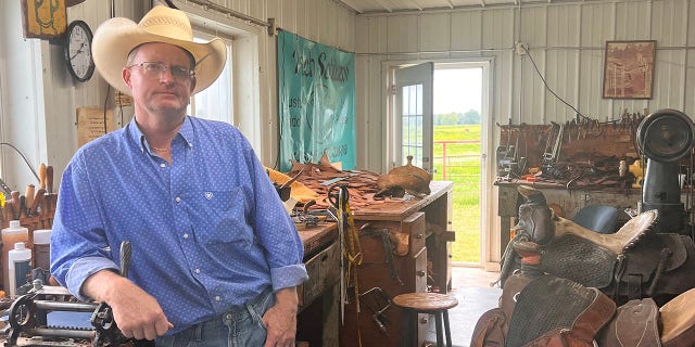 Drew Clark of Colcord, Oklahoma, is a fourth-generation cowboy and custom saddlemaker. His family's business is "one of the longest running family-owned saddleries still in operation in the U.S." 