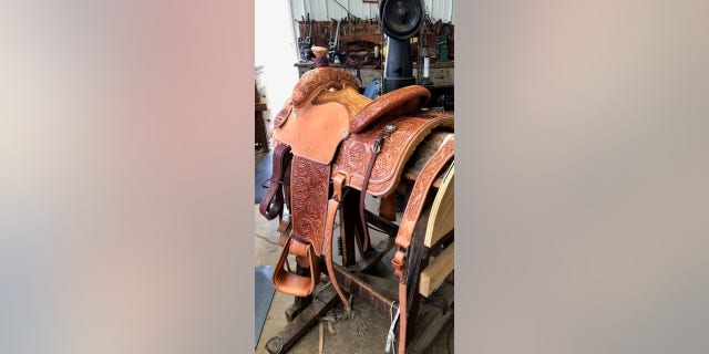 Clark said he believes the leather he uses is better than those of the "assembly-line" saddles from Mexico and South America. Each saddle is made to fit both the horse and rider, he said.