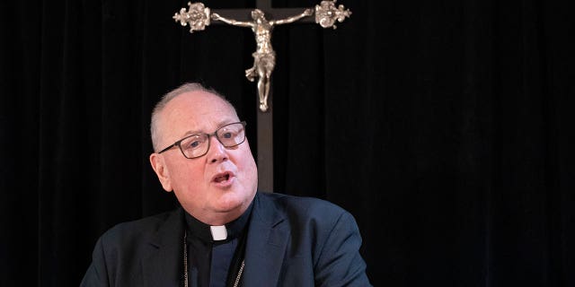 Cardinal Timothy Dolan, archbishop of New York, speaks during a news conference on Sept. 30, 2019, in New York.