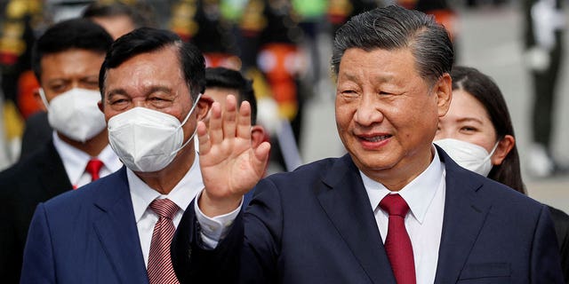Chinese President Xi Jinping arrives at an airport ahead of the G20 Summit in Bali, Indonesia, on Nov. 14, 2022.