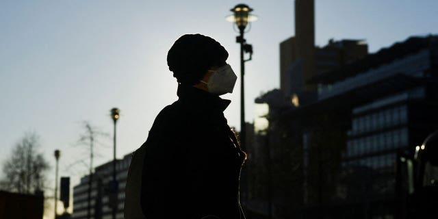 A person seen in Berlin wearing a face mask. German health authorities fear that a new wave of COVID could peak as restrictions are relaxed in many parts of the country.