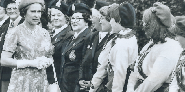 The Guides were among the guests at a Corner Brook civic reception for Queen Elizabeth II in 1978.