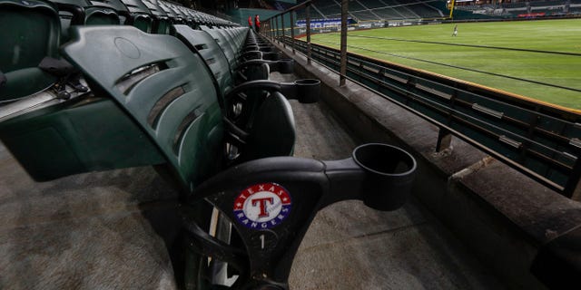 The left field seats where Aaron Judge's 62nd home run ball was caught prior to a regular season game between the New York Yankees and Texas Rangers Oct. 5, 2022, at Globe Life Field in Arlington, Texas.
